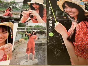 【ラミネート加工】豊田ルナ　グラビア　水着　7P 雑誌　切り抜き「グラビア界の出世魚」