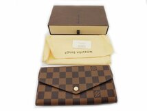 ★Louis Vuitton ルイヴィトン ダミエ ポルトフォイユ サラ 長財布 レディース 箱付★/H_画像7