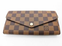 ★Louis Vuitton ルイヴィトン ダミエ ポルトフォイユ サラ 長財布 レディース 箱付★/H_画像2