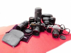 ■計15点まとめ ASAHI PENTAX ペンタックス SV SPORTMATIC F フィルムカメラ TAKUMAR タクマー レンズ カバー フード セット φ49 58■/A