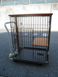 [ direct pickup * vicinity delivery only ] used cat cage I LOVE PETS Islay bpetsu2 step wooden cat cage . mileage prevention pet cage 