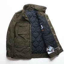 【 ASPESI アスペジ 】 新品難有 製品染めナイロン脱着中綿ベスト付M-65ジャケット MINIFIELD RFD VEST オリーブ XS 159,500円 44相当_画像2