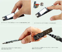 新品 M.2 SATA NGFF M.2 Bkey SATA SSD から USB3.1 Type C 10G 変更 アダプターカード 2230 2242 2260 2280 に対応致します_画像7