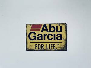 ブリキ看板 20×30㎝ アブガルシア BAR装飾 レトロ Abu Garcia FOR LIFE アメリカンガレージ インテリア フィッシング 新品 P334 在庫処分