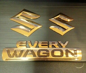  Suzuki emblem, Every Wagon Gold plating Suzuki original gold emblem 