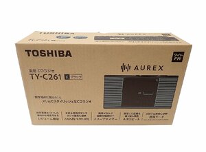 TOSHIBA/東芝 CDラジオ スリム＆コンパクトで高音質 ワイドFM対応 TY-C261 K(ブラック) 新品