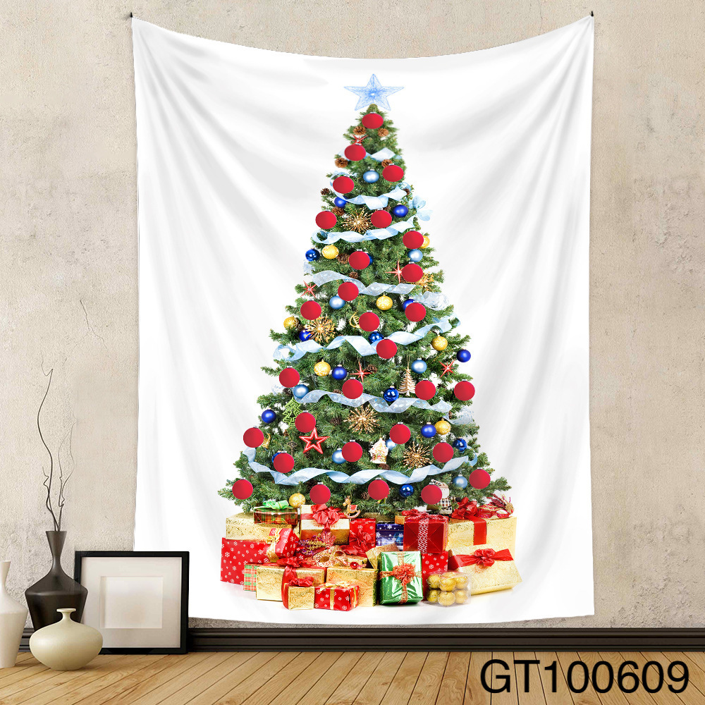 Wall decoration cloth Christmas tree tapestry wall hanging interior fir tree Nordic stylish, Handmade items, interior, miscellaneous goods, panel, Tapestry