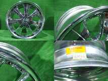 中古 18インチ 18×7.5J 4穴5穴マルチ ウェッヅ ベローナ WLS 社外 アルミホイール 4本セット メッキ エスティマ ノア ヴォクシーなど_画像5