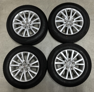 4本 / アルミホイール マークX GRX130 純正 16×7J +40 5穴 PCD114.3 / タイヤ 8分山程度 DUNLOP LEMANS V 215/60R16 2019年製造