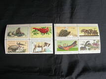 アメリカ　動物愛護、他、　田型切手2種　合計8枚　未使用　　同梱可_画像1