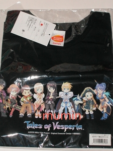 TALES OF VESPERIA Tales obve superior limitation T-shirt SD Cara set black S( Bandai Namco / wistaria island ../ black 