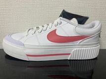 新品24cmナイキNIKEレディーススニーカーコート レガシー リフトホワイトピンクエアフォース1AF1コートビジョン好きに厚底スニーカー_画像5