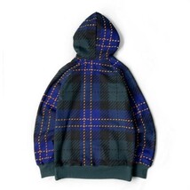 1円～!売切!【正規新品】THE NORTH FACE◆W HOLIDAY HOODIE パーカー US限定 上質 男女兼用 裏起毛 キャンプ(XL)青 緑 チェック柄181130-35_画像6