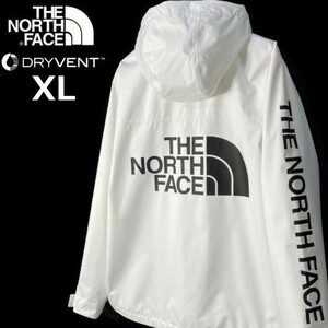 1円～!売切!【正規新品】THE NORTH FACE PRINTED MILLERTON JACKET マウンテンジャケット US限定 ミラートン 袖ロゴ 撥水(XL)白 180915-65