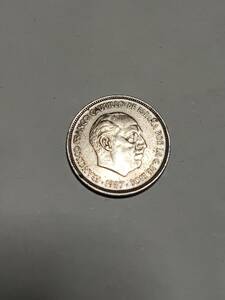 ★スペイン　50ペセタニッケル銅貨　1971年　フランシスコ・フランコ将軍肖像