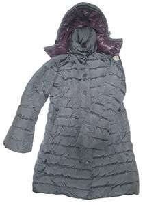 モンクレール レディース ダウンコート ジュラ ロング 0 ＭＯＮＣＬＥＲ ダウンジャケット フード付き グレー 【中古】