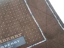 未使用 バーバリー ロンドン スカーフ ドット 綿 100％ ハンカチ ブラウン 茶色　BURBERRY メンズ 【中古】_画像5
