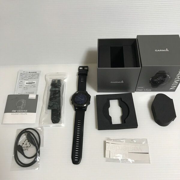 GARMIN(ガーミン) fenix 5 Plus Sapphire Black 音楽再生機能 GPSウォッチ 【日本正規品】