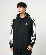 新品　アディダス　スリーストライプ　パーカートレーナー 2XO(3XL)　　黒_画像2