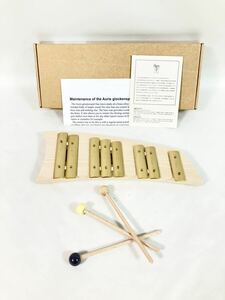 【美品】AURIS Glockenspiel Block Half.8 アウリス シェルズグロッケン ハーフトーン8音 C#〜F# 鉄琴 スウェーデン フェルトクッション