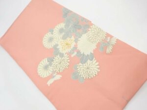 050748# 【1円～】未使用品　菊模様刺繍名古屋帯