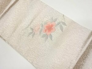 ys6837267; 宗sou 金彩枝花模様刺繍名古屋帯【着】