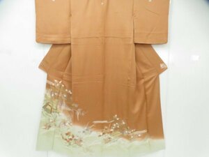 Art hand Auction ys6841267; Sou Sou Irotomesode Homongi Tailored Hand-painted Three-pattern Gold-colored Gold-koma Embroidery Classical Mansion Landscape Pattern [Recycled] [Wear], fashion, Women's kimono, kimono, Tomesode