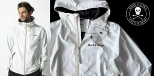 正規★MARK&LONA マーク＆ロナ★Maze Multiple Hood Jacket 迷路メイズマルチフードレインジャケット★L【MLM-2C-AD01-K】ホワイト白★防水