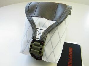 1円★BRIEFING ブリーフィング★XP WOLF GRAY スコープボックスポーチ ホワイト白【本物保証】マグネット開閉★レザー 距離計ケース数限定