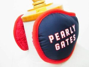 1円★PEARLYGATES パーリーゲイツ★バックアームスマイルロゴイヤーマフ【053-9983995】ネイビー紺【本物保証】完売★男女兼用★暴風防寒