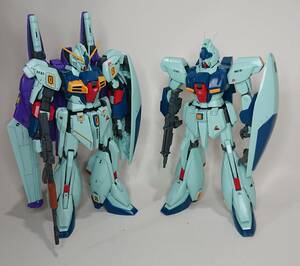 MG　1/100　RGZ-91 リ・ガズィ、リ・ガズィ・カスタム　２体セット　素組、墨入　完成品　