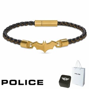 正規品 送料無料 ポリス POLICE ブレスレット Batarang バタラン バットマン GB0034702 ステンレス レザー