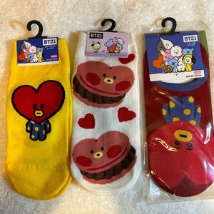 BTS BT21 タタ　スニーカーソックス　3足