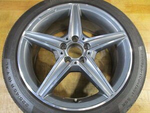 AMG ベンツ Cクラス W205 純正 ホイール タイヤ 1本 5H-112 18インチ 7.5J+44 225/45R18 コンチネンタル ContiSportContact5 SSR 2019年