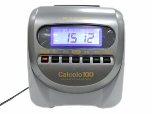 〓03楽市〓 ニッポー Calcolo100 カルコロ100 タイムレコーダー タイムカード付 【同梱不可】【中古】