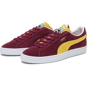  Puma замша Classic 21 wine red / желтый 22.5cm SUEDE CLASSIC XXI стандартный спортивные туфли 