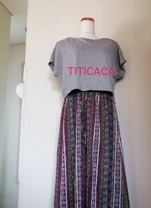 TITICACA 半袖 ロングワンピース