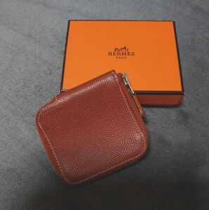 HERMES エルメス　アザップコンパクト　シルクイン　コインケース　小銭入れ　ラウンドファスナー アザップシルクイン レザー