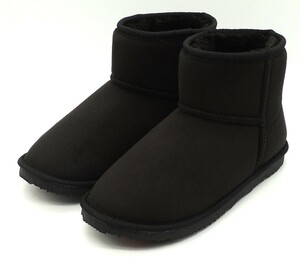 ..... waterproof . slide protection against cold lady's mouton boots short boots Kim laKL7017 black S(21.5-22.0cm)