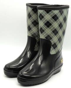 .. rubber lady's rain boots boots . slide work for gardening gardening all season ma Lien M-2203 black 23.5cm
