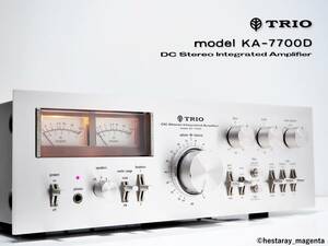 ★【整備・レストア済、美品】 TRIO KA-7700D　トリオ　当時110,000円　パワーメーター搭載機　ダブルトランス仕様　70年代ヴィンテージ ★