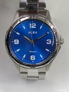 ALBA 腕時計 レディース クォーツ VJ21-KGV0 文字盤ブルー SS アルバ 動作未確認 不動 23110903