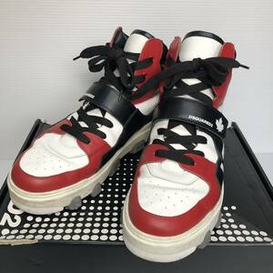 DSQUARED2 ICON BASKET ディースクエアード 【サイズ42】スニーカー 牛革 ハイカット レザー