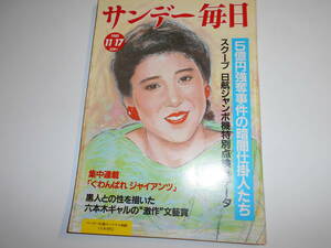 サンデー毎日 1985年昭和60年11 17 白虎社/5億円強奪事件 仕掛け人の高笑い/ボロボロ機体で飛んでいた日航ジャンポ機の恐怖/山田詠美