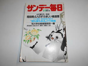 サンデー毎日 1985年昭和60年3 3 一和会 暗殺隊４人 竹中正久 日本ピラミッド葦嶽山 大野一雄 西村望 河合塾 葛城ユキ 山口小夜子 四島司.