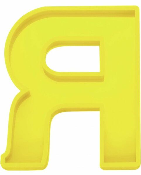 樹脂文字モデル シリコン製 アルファベット R 15cm