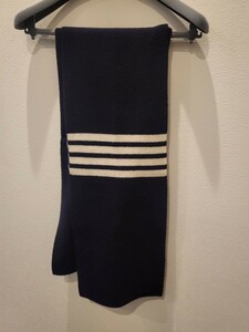 トムブラウン THOMBROWNE マフラー ネイビー ロング