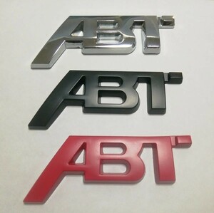 ABT エンブレム ブラック レッド シルバー １つ選択 アプト アウディ　取り付けスタンドなしタイプ