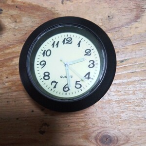 Art hand Auction Uhr Mini Uhr Schwarz zum Aufkleben, Zubehör, Uhr, Handgefertigt, Andere