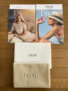 DIOR TROUSSE POUCH Christian Dior Journal 2023クリスチャンディオール 限定ポーチ＋DIOR SUMMER & HOLIDAY雑誌 非売品 未使用品♪